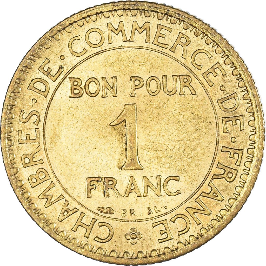 French 1 Franc Coin | Chambers of Commerce | KM876 | France | 1920 - 1927