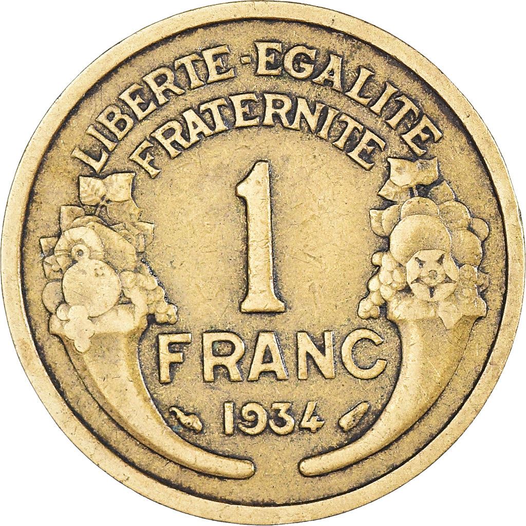 French 1 Franc Coin | KM885 | France | 1931 - 1941