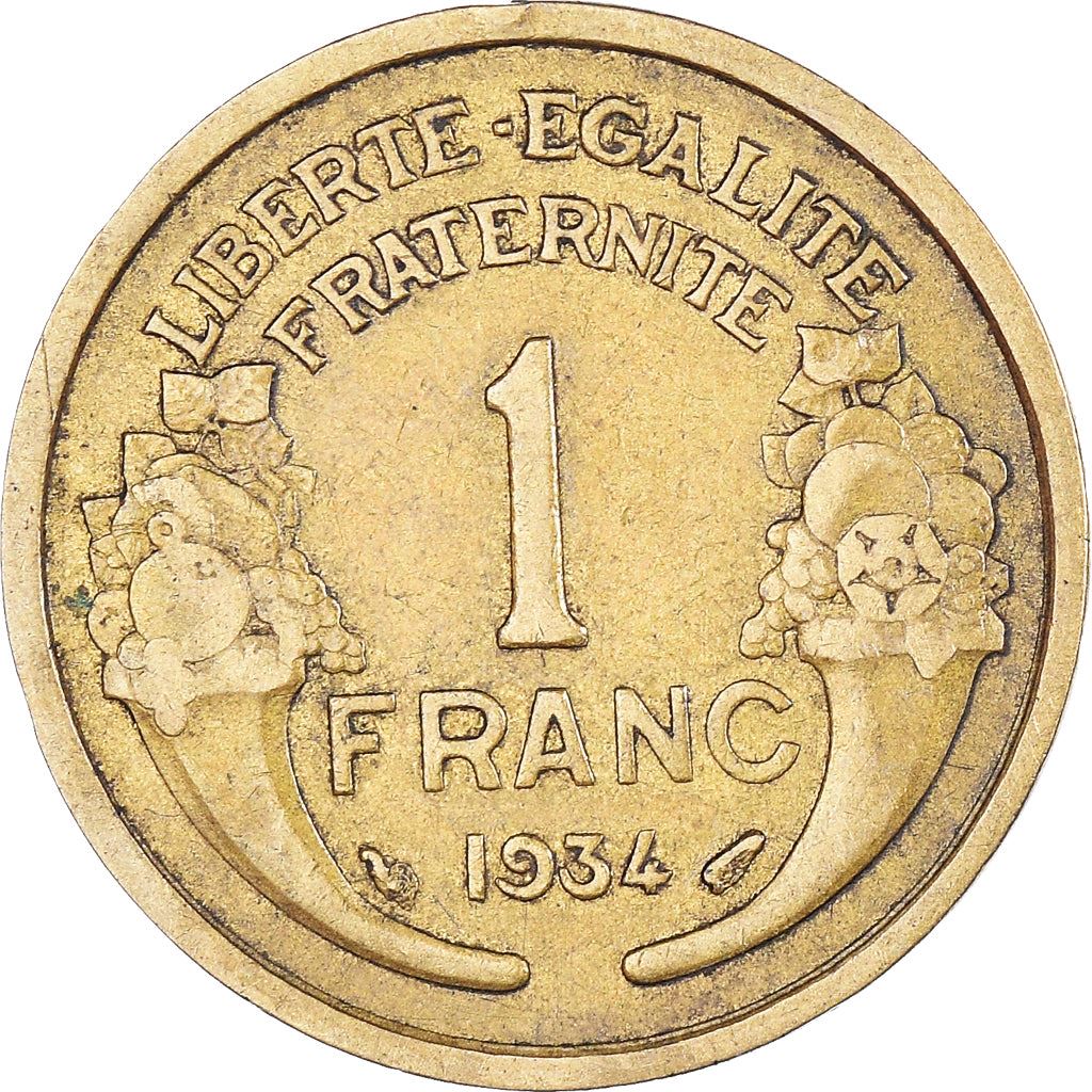 French 1 Franc Coin | KM885 | France | 1931 - 1941