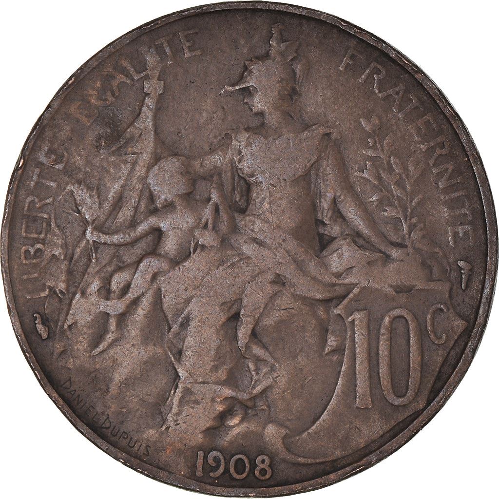 French 10 Centimes Coin | KM843 | France | 1897 - 1921