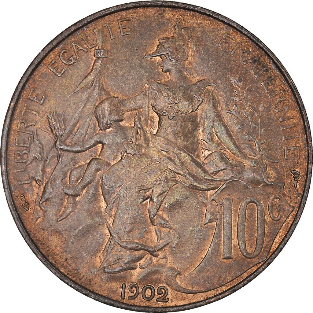 French 10 Centimes Coin | KM843 | France | 1897 - 1921