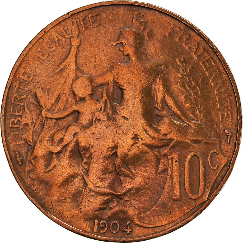 French 10 Centimes Coin | KM843 | France | 1897 - 1921