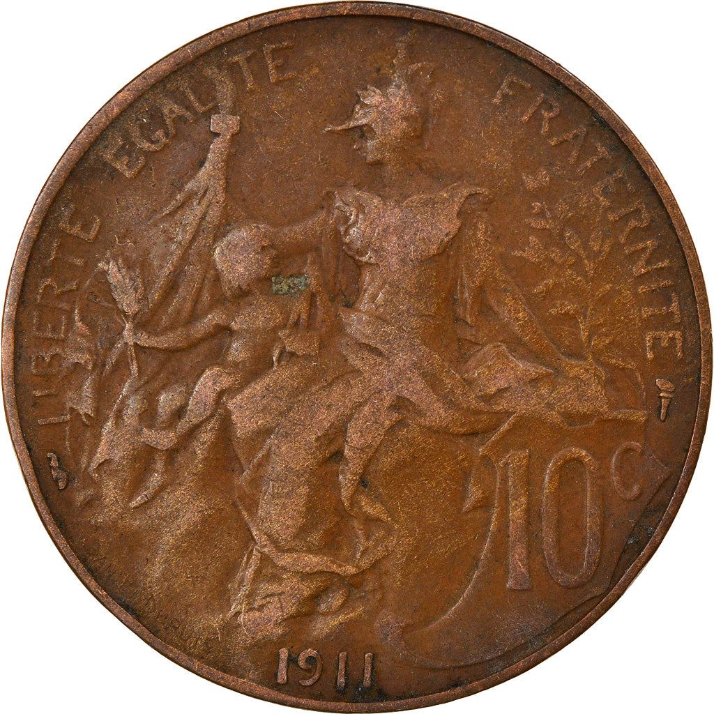 French 10 Centimes Coin | KM843 | France | 1897 - 1921