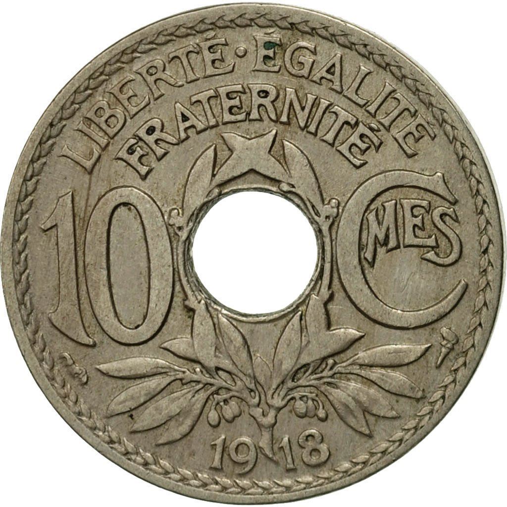 French 10 Centimes Coin | KM866a | France | 1917 - 1938