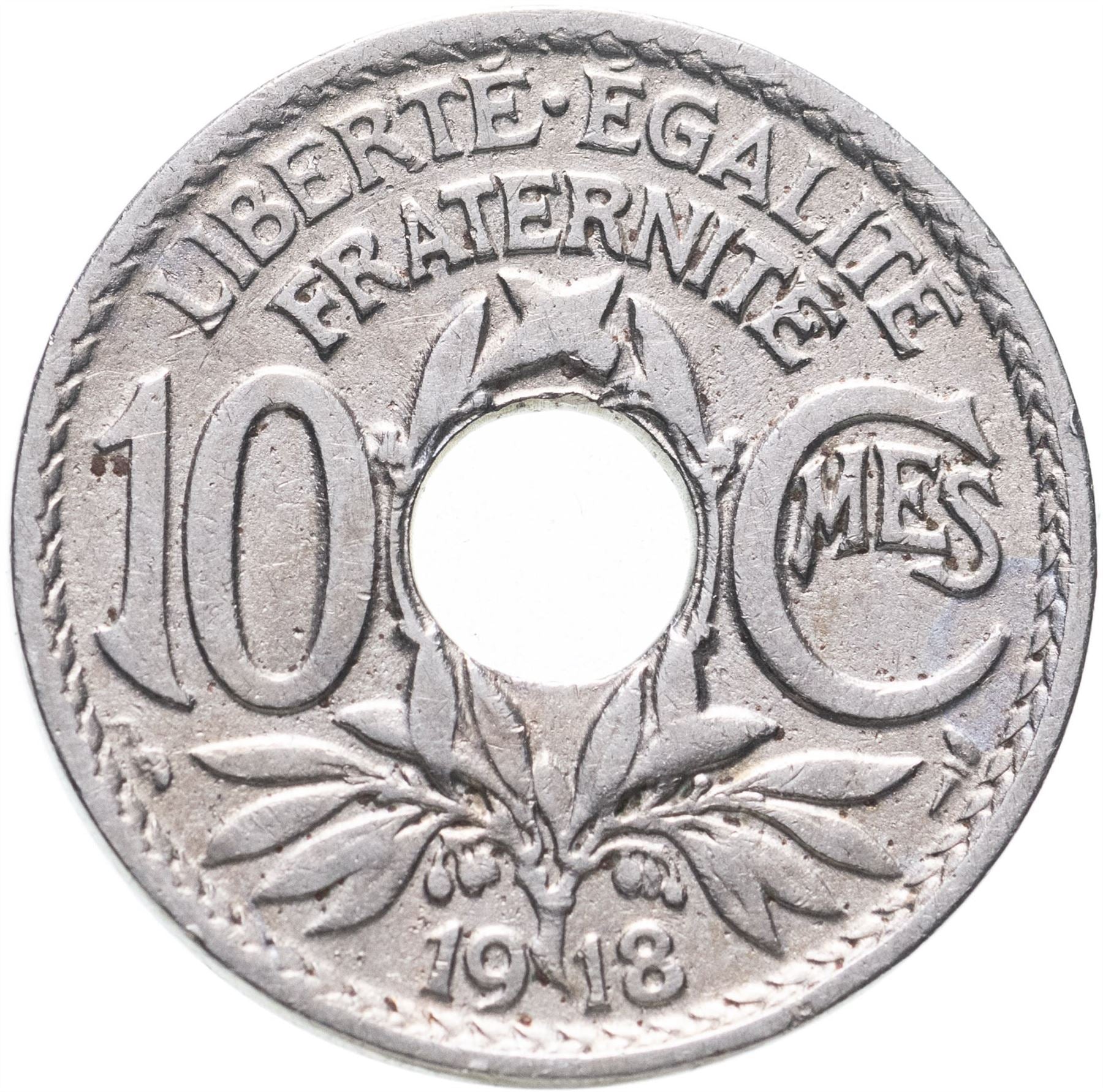 French 10 Centimes Coin | KM866a | France | 1917 - 1938