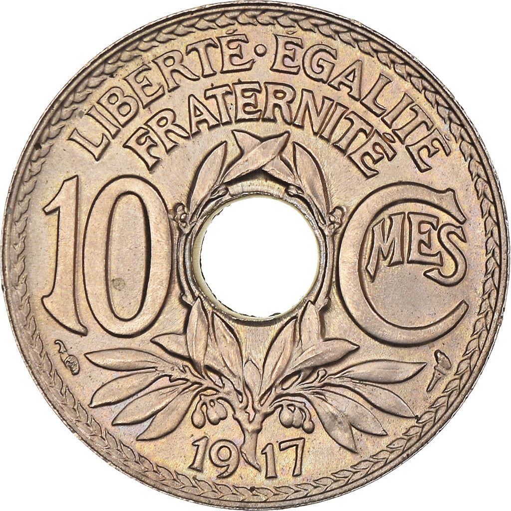 French 10 Centimes Coin | KM866a | France | 1917 - 1938