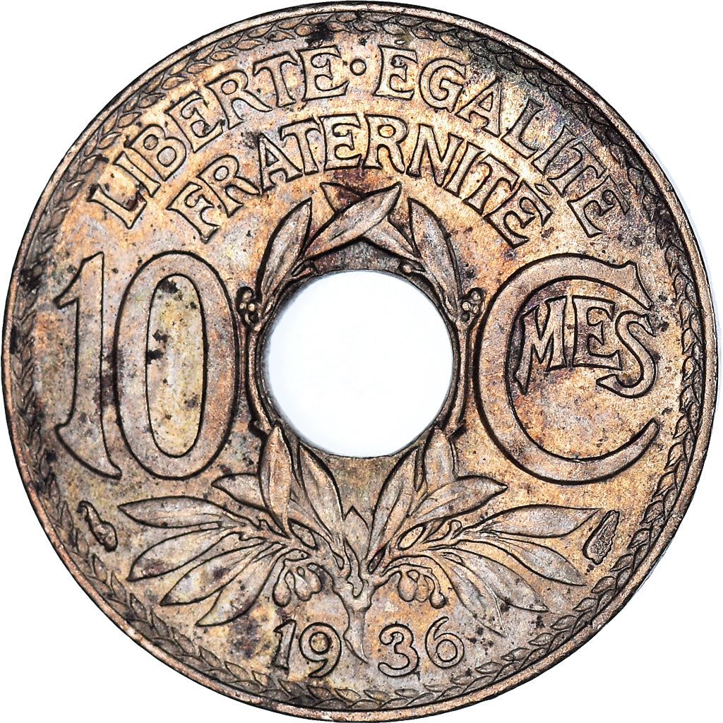 French 10 Centimes Coin | KM866a | France | 1917 - 1938