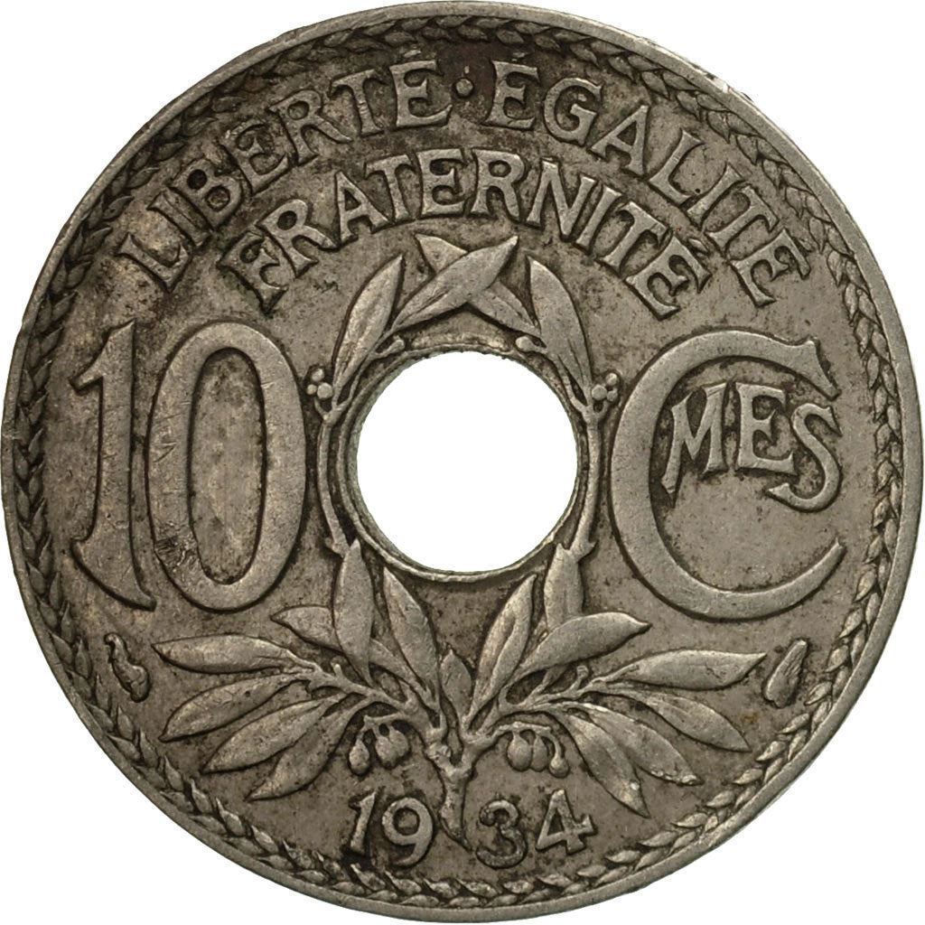 French 10 Centimes Coin | KM866a | France | 1917 - 1938