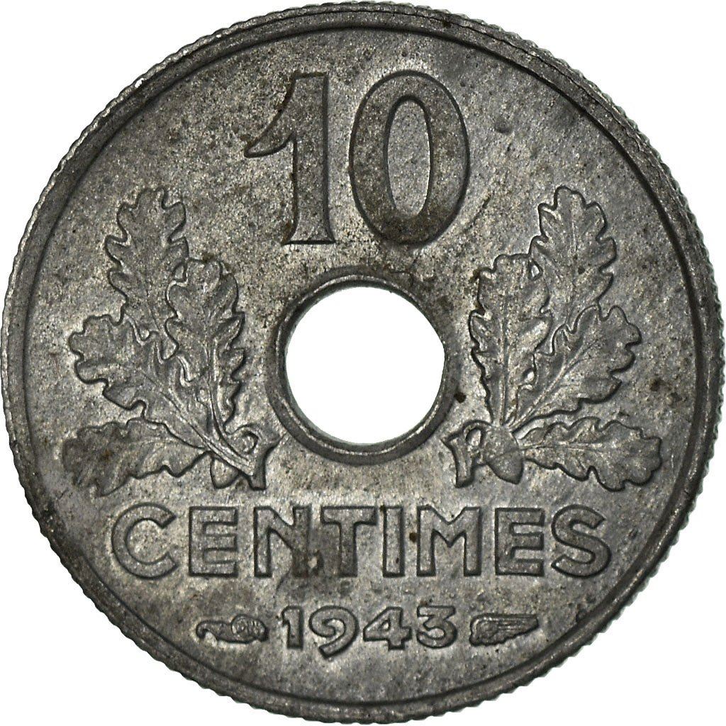 French 10 Centimes Coin | KM903 | France | 1943 - 1944