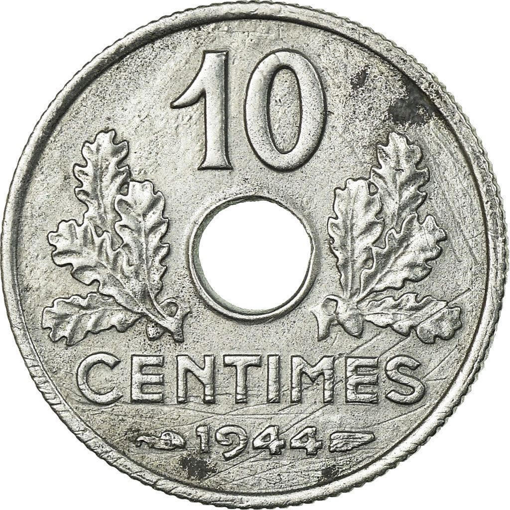 French 10 Centimes Coin | KM903 | France | 1943 - 1944