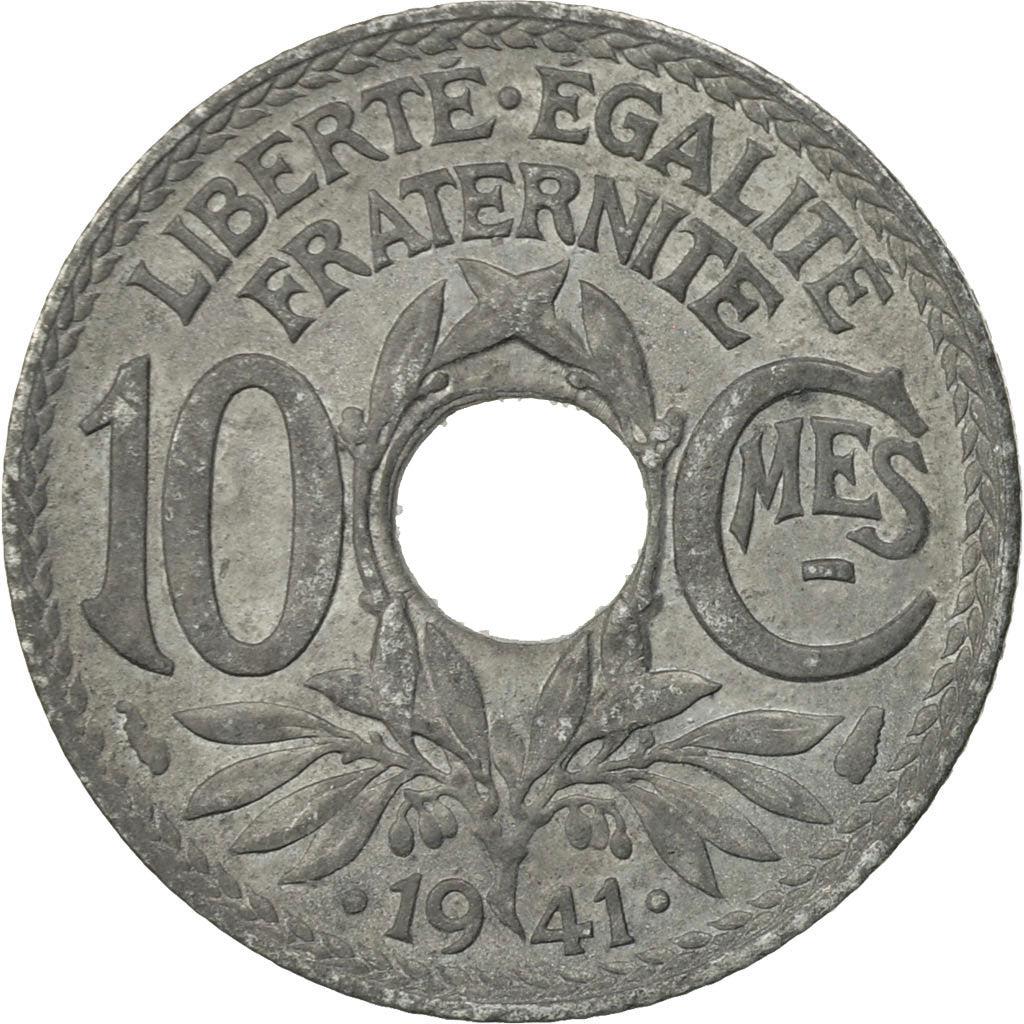 French 10 Centimes Coin | Lindauer | KM895 | France | 1941