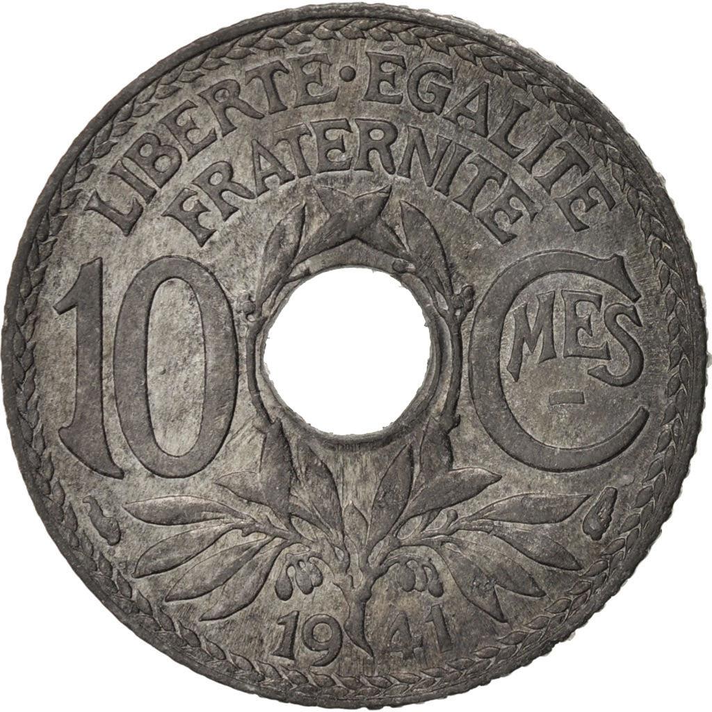 French 10 Centimes Coin | Lindauer | KM895 | France | 1941