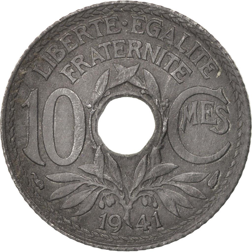 French 10 Centimes Coin | Lindauer | KM895 | France | 1941