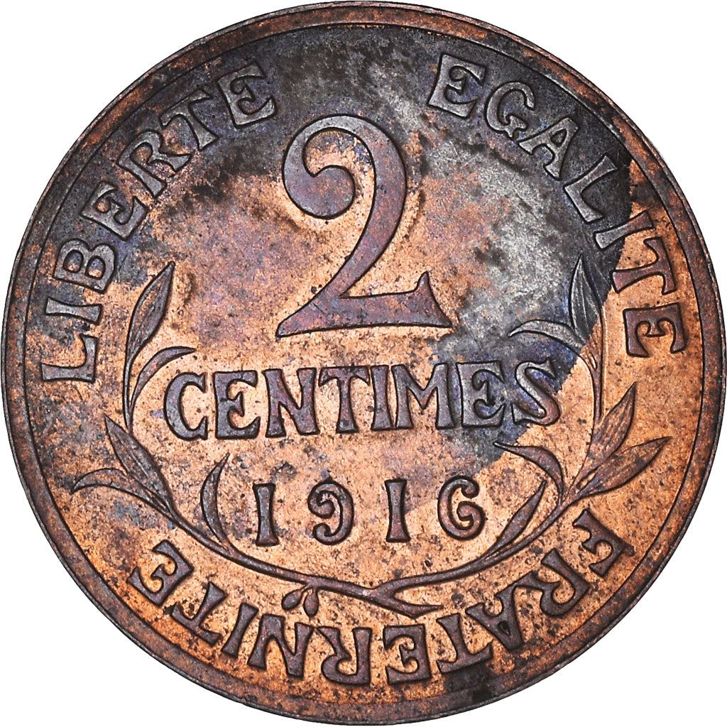 French 2 Centimes Coin | KM841 | France | 1898 - 1920