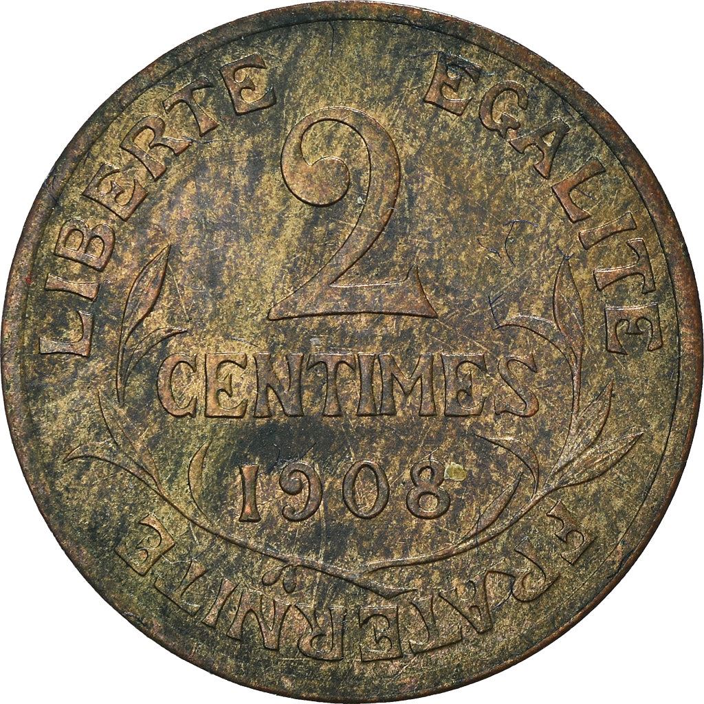 French 2 Centimes Coin | KM841 | France | 1898 - 1920