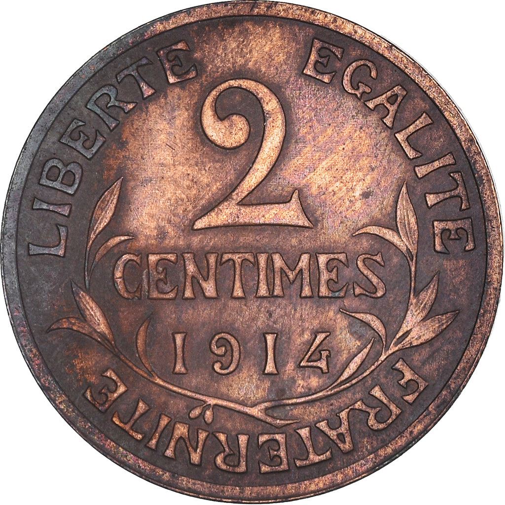 French 2 Centimes Coin | KM841 | France | 1898 - 1920