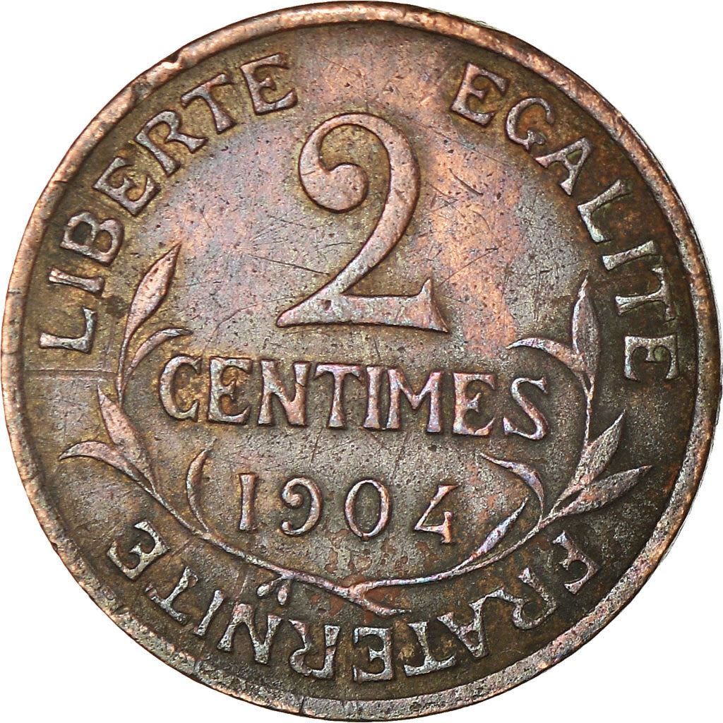 French 2 Centimes Coin | KM841 | France | 1898 - 1920