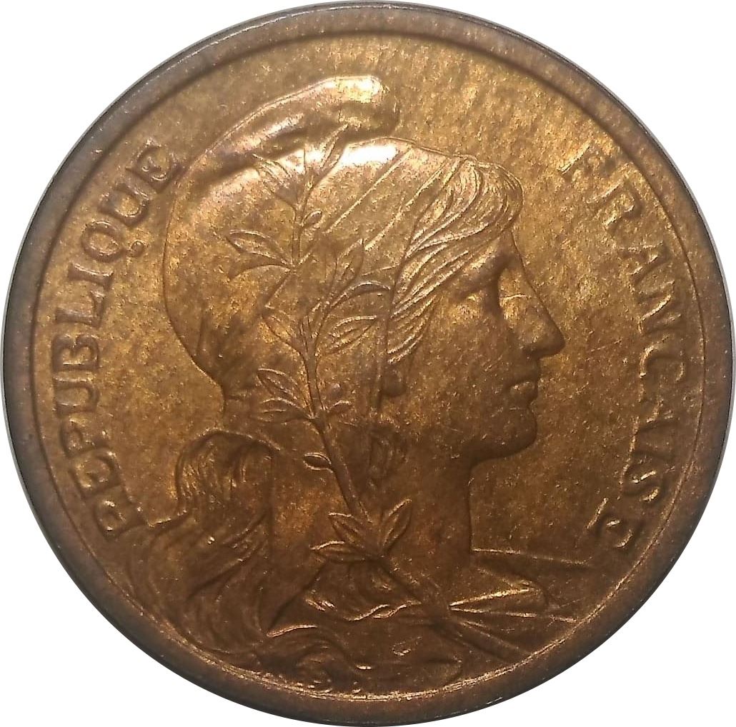 French 2 Centimes Coin | KM841 | France | 1898 - 1920