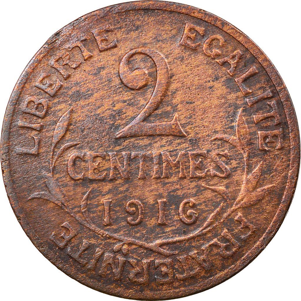 French 2 Centimes Coin | KM841 | France | 1898 - 1920