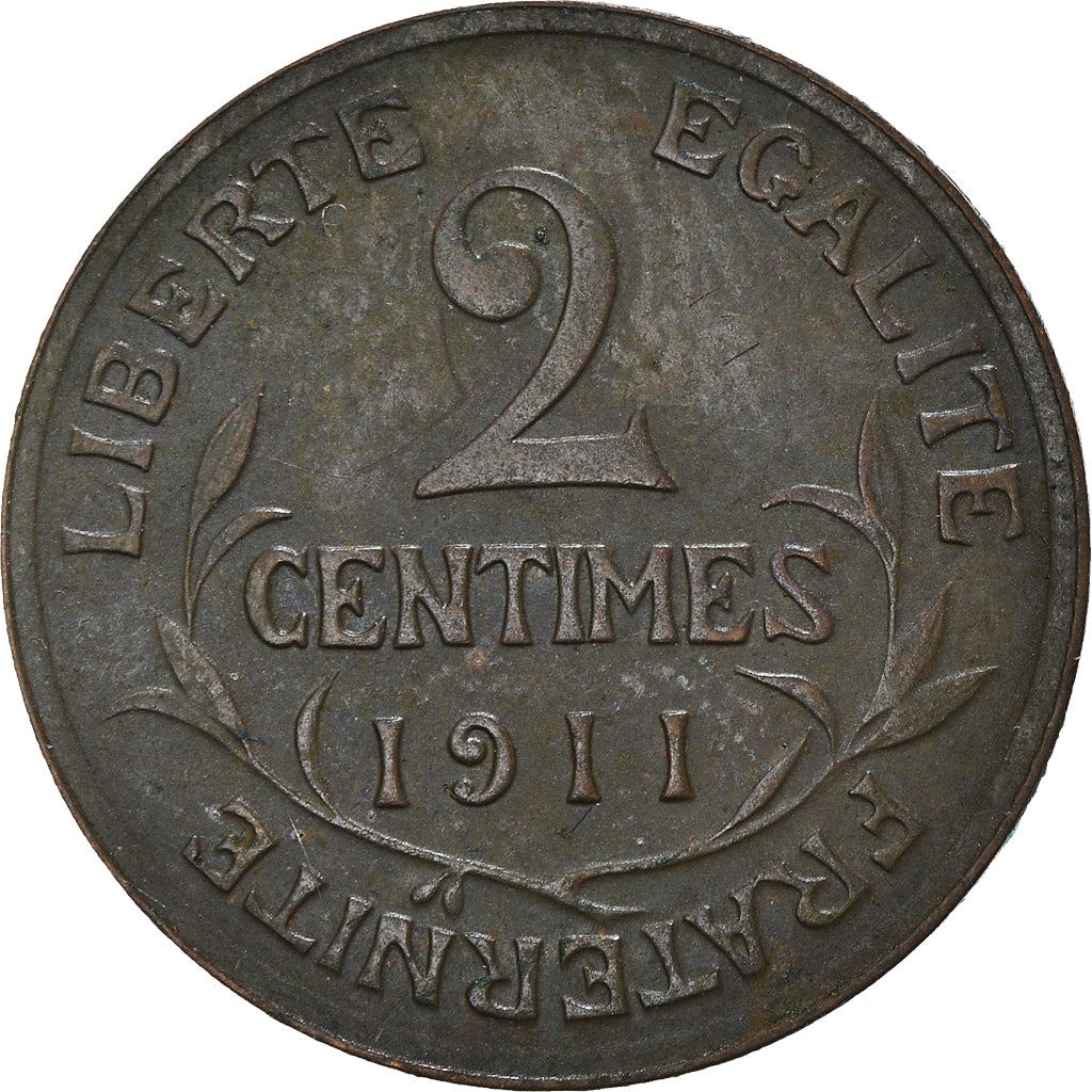 French 2 Centimes Coin | KM841 | France | 1898 - 1920