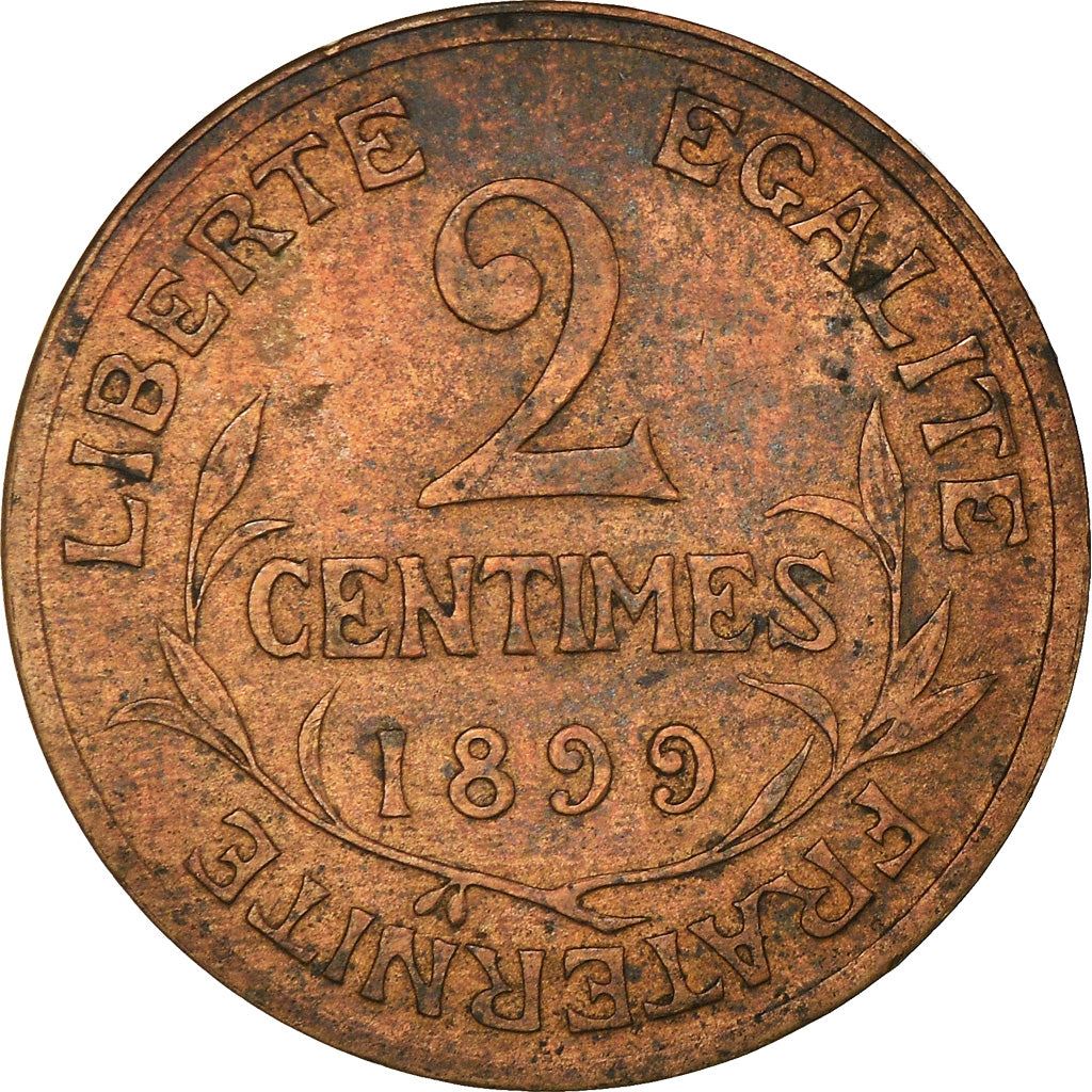 French 2 Centimes Coin | KM841 | France | 1898 - 1920