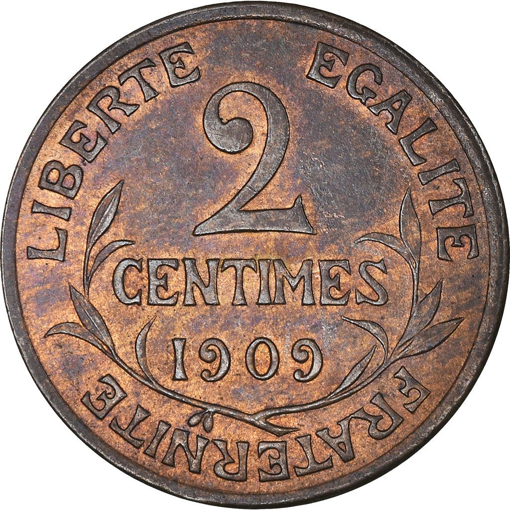 French 2 Centimes Coin | KM841 | France | 1898 - 1920