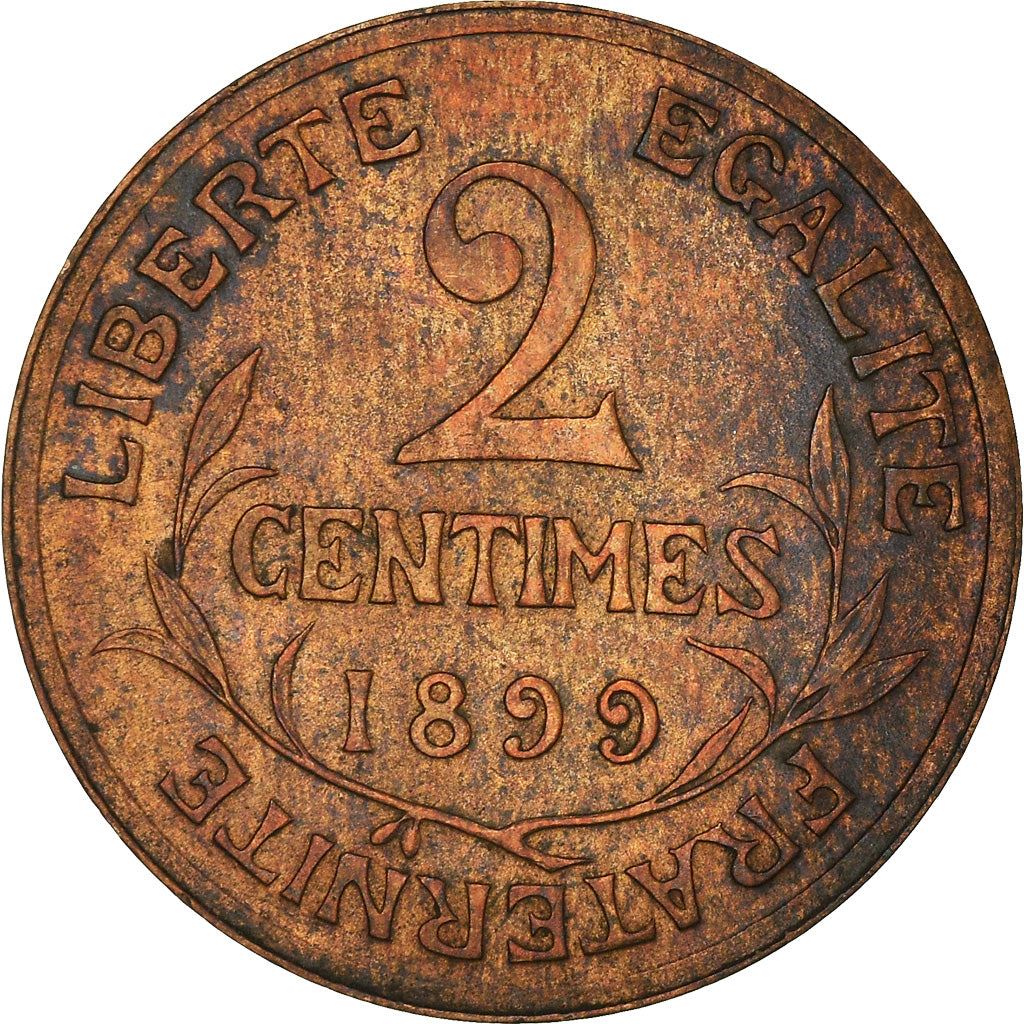 French 2 Centimes Coin | KM841 | France | 1898 - 1920