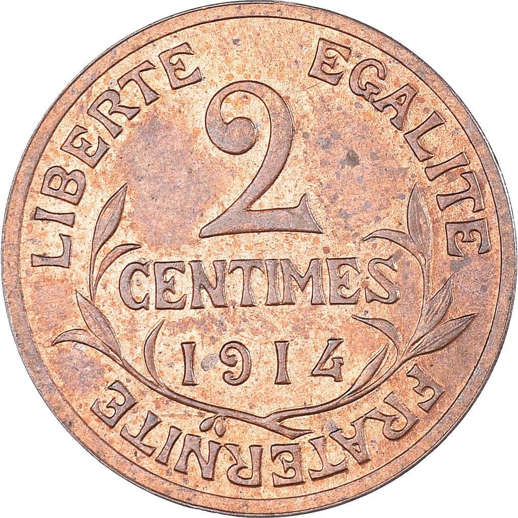 French 2 Centimes Coin | KM841 | France | 1898 - 1920