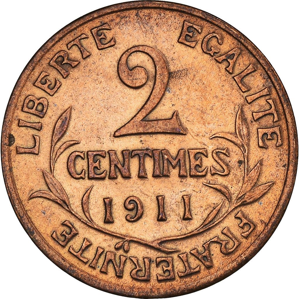 French 2 Centimes Coin | KM841 | France | 1898 - 1920