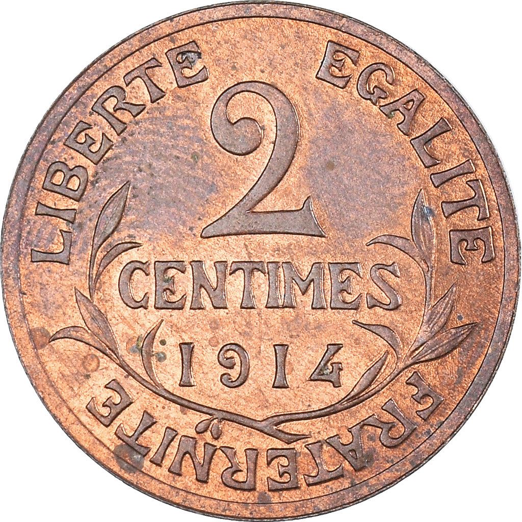 French 2 Centimes Coin | KM841 | France | 1898 - 1920