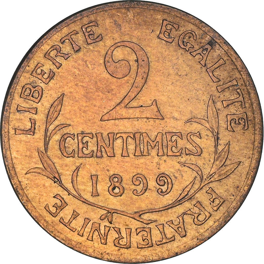 French 2 Centimes Coin | KM841 | France | 1898 - 1920