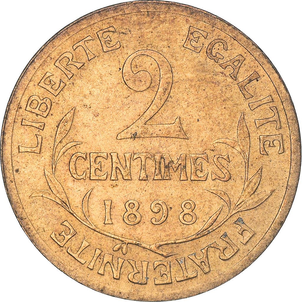 French 2 Centimes Coin | KM841 | France | 1898 - 1920