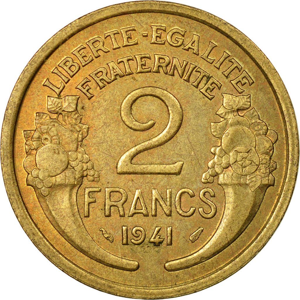 French 2 Francs Coin | KM886 | France | 1931 - 1941