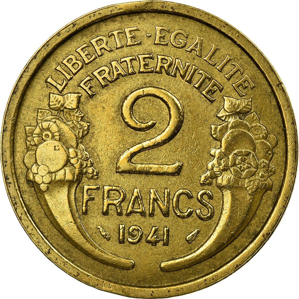 French 2 Francs Coin | KM886 | France | 1931 - 1941