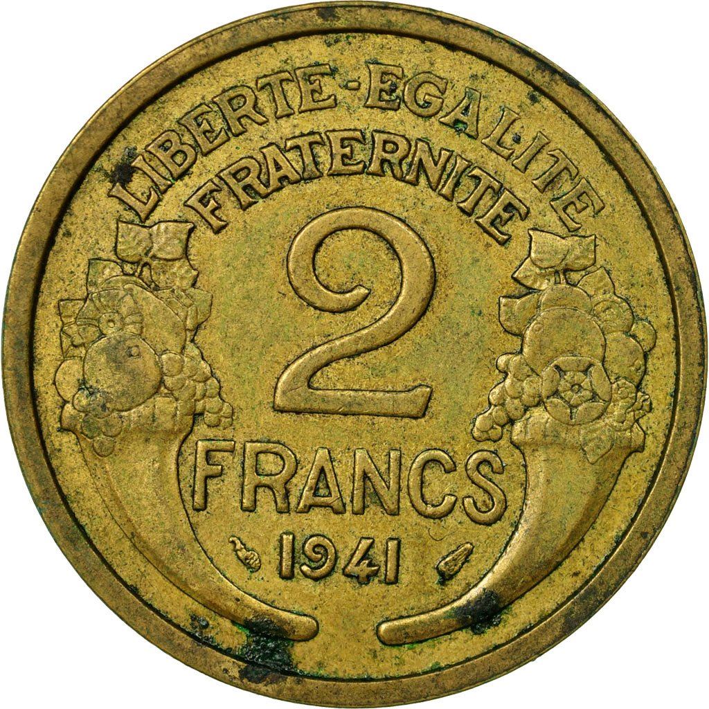 French 2 Francs Coin | KM886 | France | 1931 - 1941