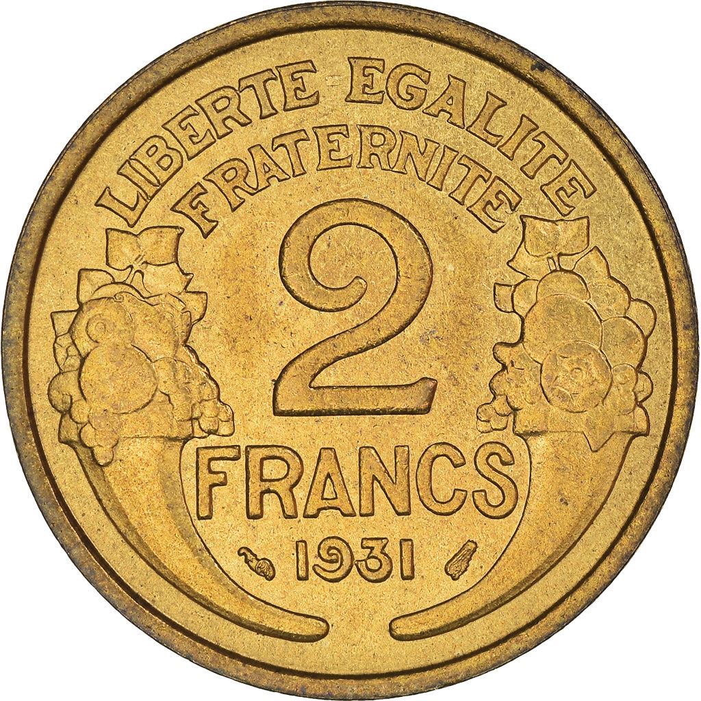 French 2 Francs Coin | KM886 | France | 1931 - 1941