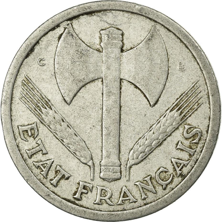 French 2 Francs Coin | KM904 | France | 1943 - 1944