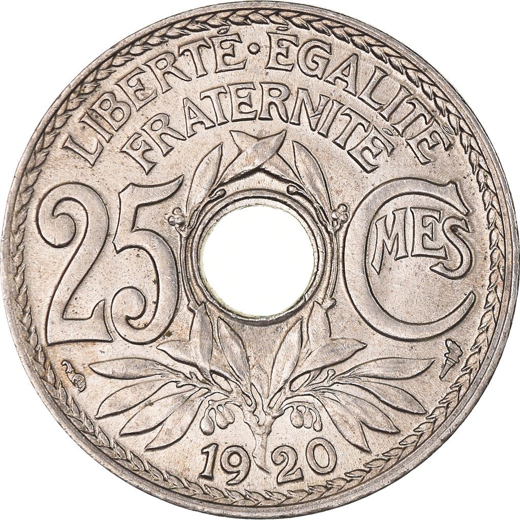 French 25 Centimes Coin | KM867a | France | 1917 - 1937