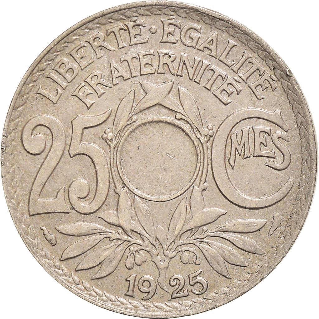 French 25 Centimes Coin | KM867a | France | 1917 - 1937