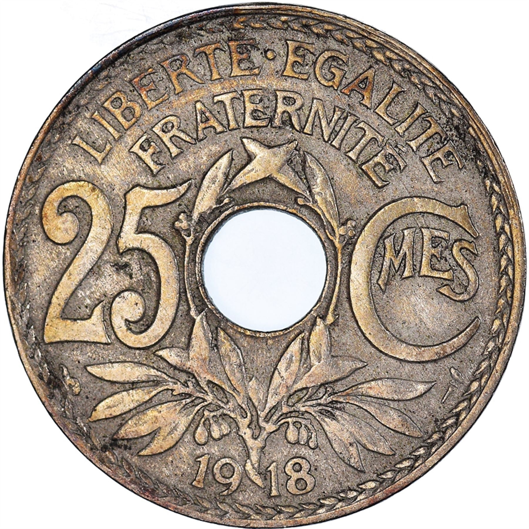 French 25 Centimes Coin | KM867a | France | 1917 - 1937