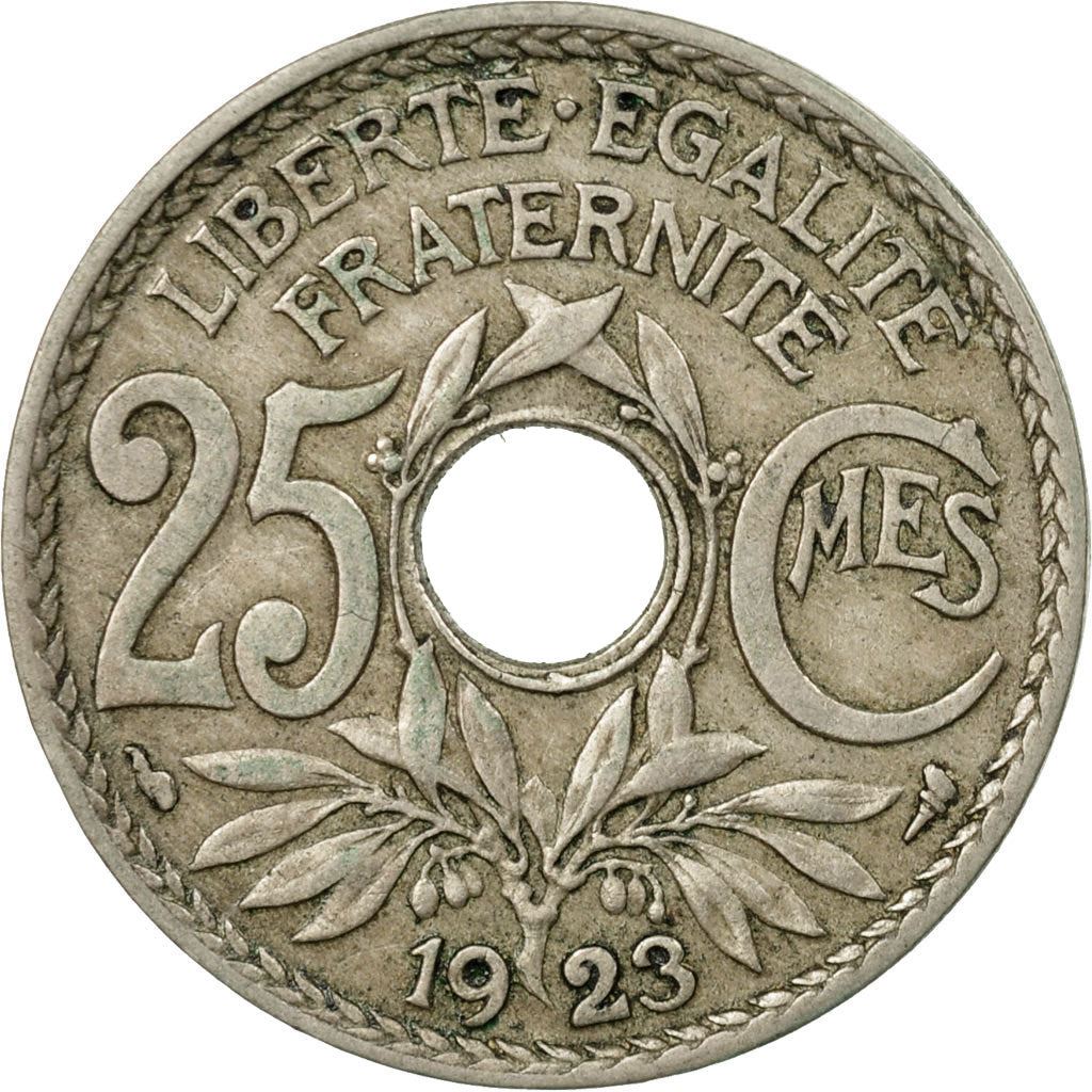 French 25 Centimes Coin | KM867a | France | 1917 - 1937