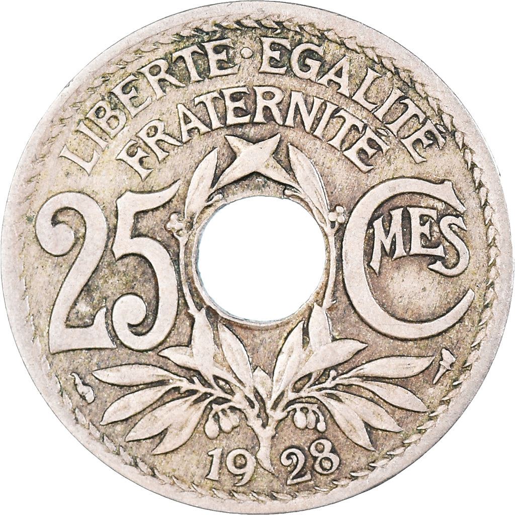 French 25 Centimes Coin | KM867a | France | 1917 - 1937