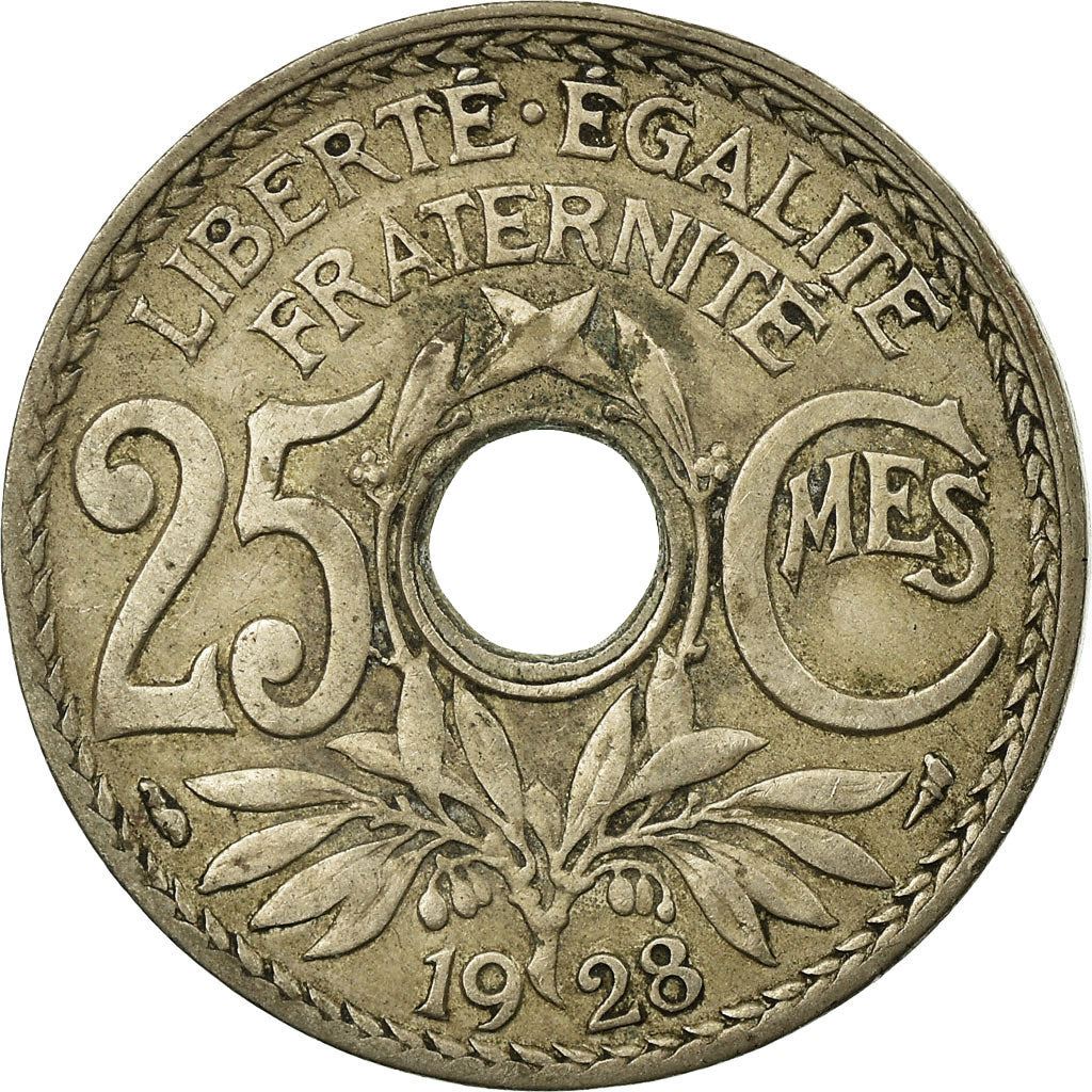 French 25 Centimes Coin | KM867a | France | 1917 - 1937