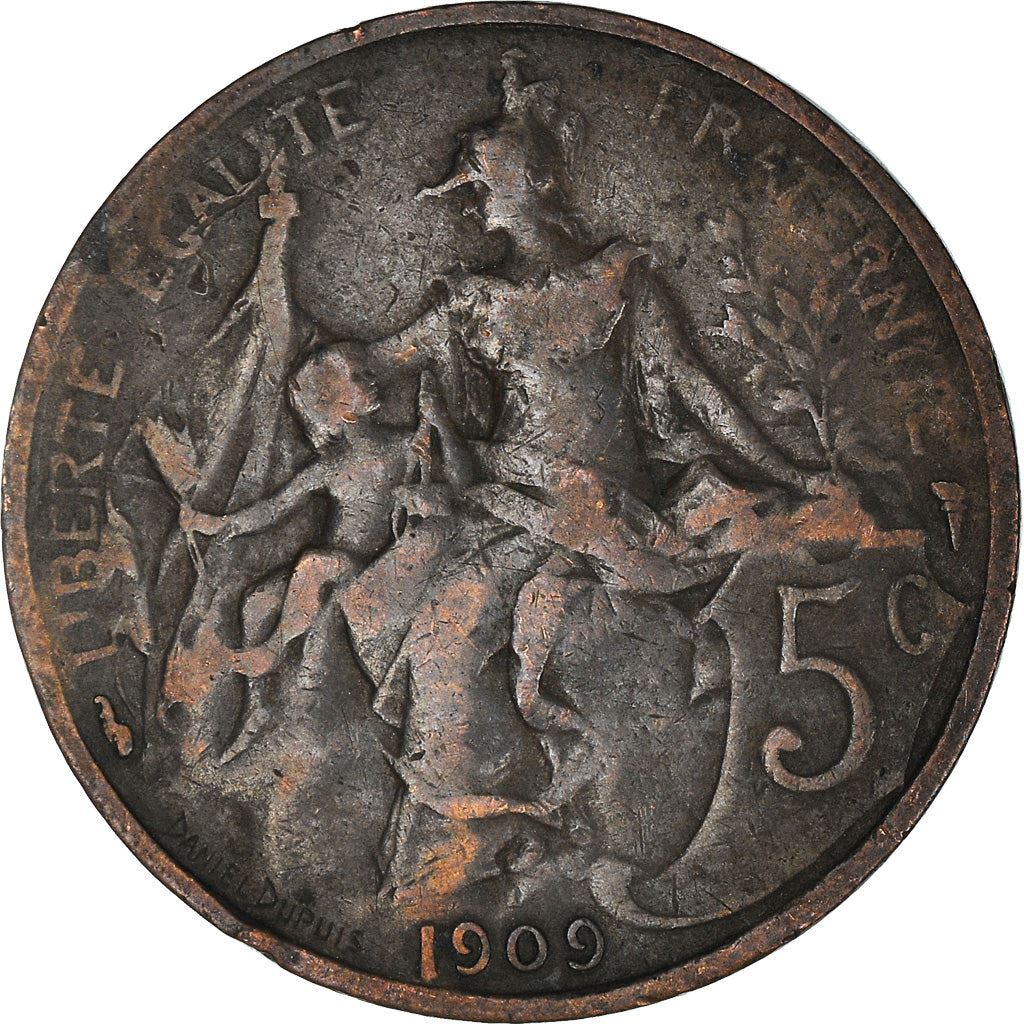 French 5 Centimes Coin | KM842 | France | 1897 - 1921