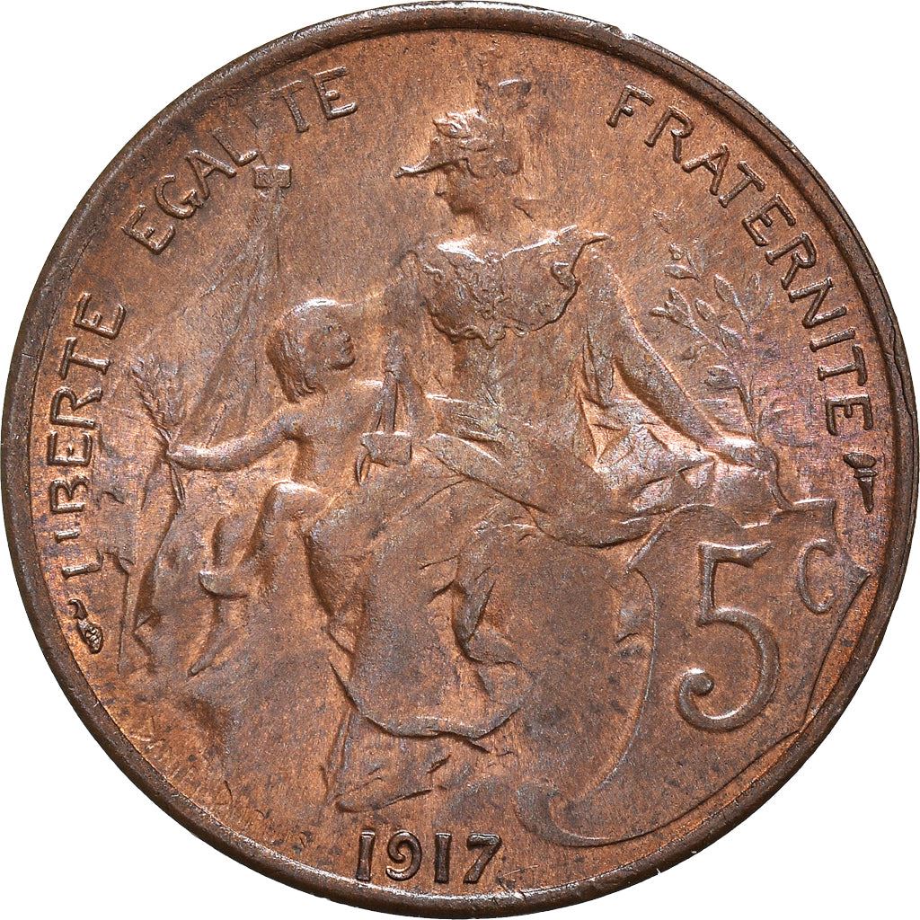 French 5 Centimes Coin | KM842 | France | 1897 - 1921