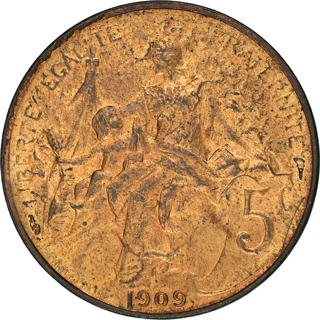 French 5 Centimes Coin | KM842 | France | 1897 - 1921