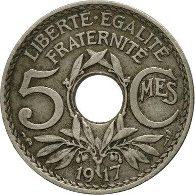 French 5 Centimes Coin | KM865a | France | 1917 - 1920