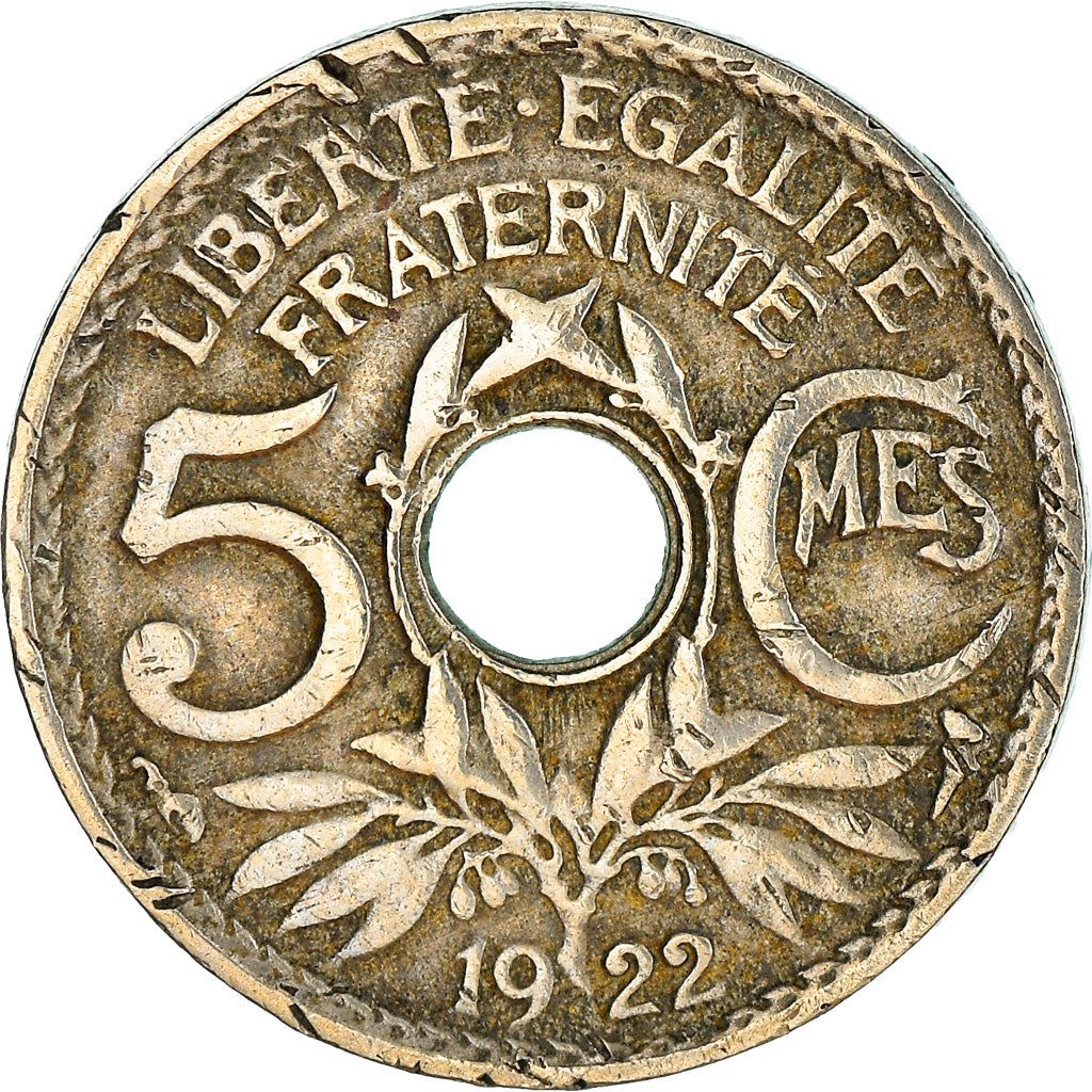 French 5 Centimes Coin | KM875 | France | 1920 - 1938