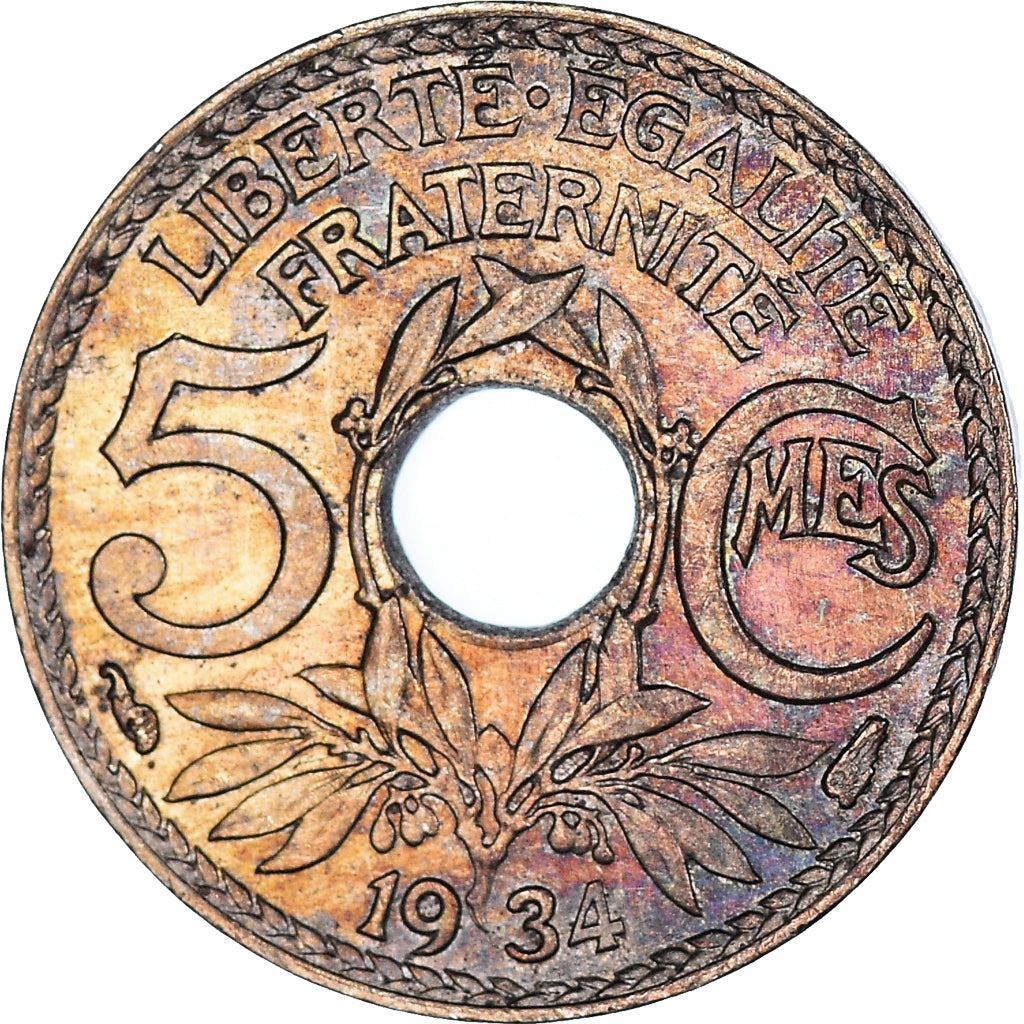 French 5 Centimes Coin | KM875 | France | 1920 - 1938