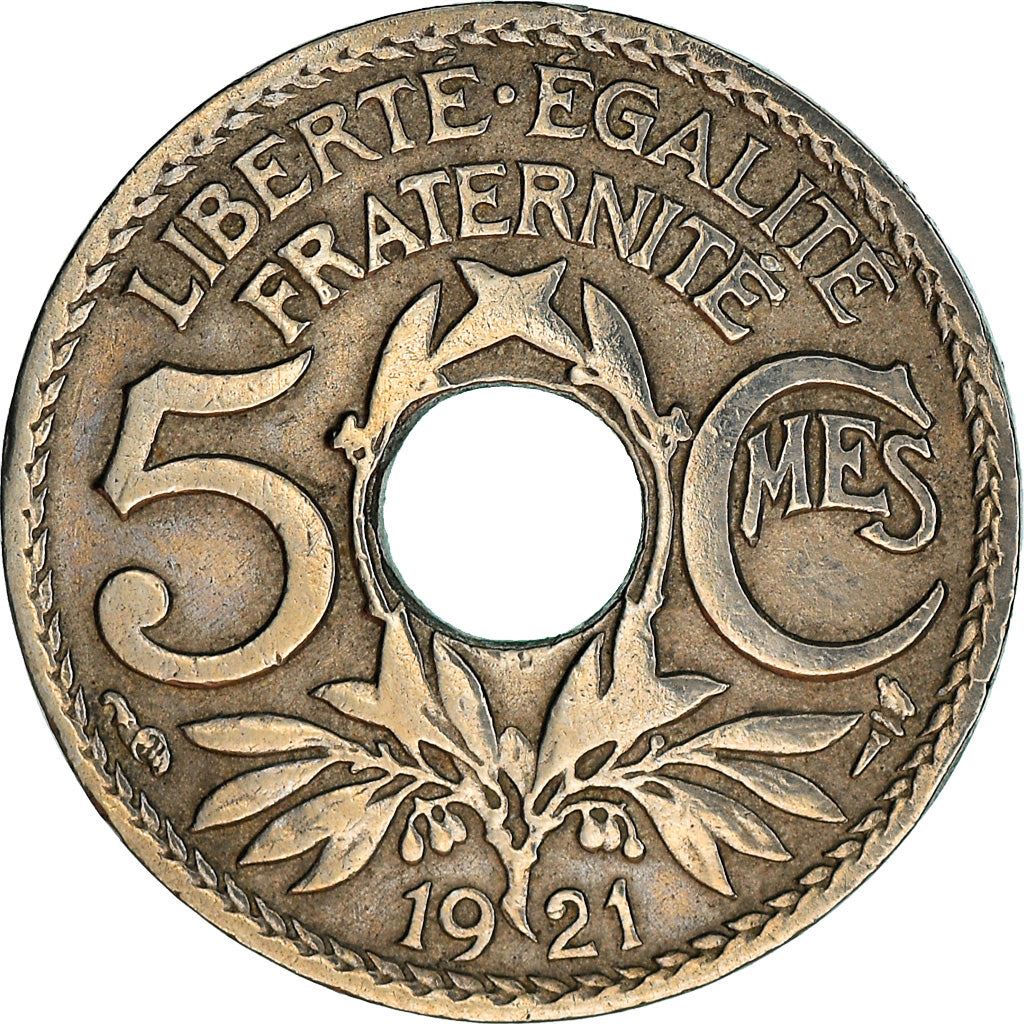 French 5 Centimes Coin | KM875 | France | 1920 - 1938